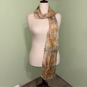 100% Silk Dyed Rectangle Scarf Unbranded Boho Hippie Classic 68”x8”